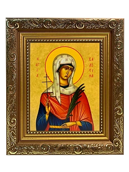Икона складень Валентина мученица и Ангел Хранитель 19х22х7 см 038