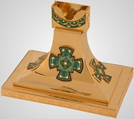 Подставка под крест фигурный золочение эмаль Подставка под крест фигурный золочение эмаль