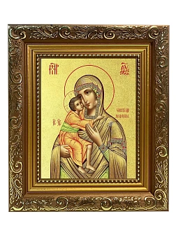 Икона Божией Матери "Феодоровская" с золочением поталью, 03082-УЛ Икона Божией Матери "Феодоровская" с золочением поталью, 03082-УЛ