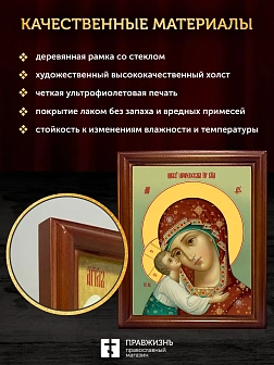 Икона Божией Матери Игоревская, деревянная рамка со стеклом 15х18х2 см 1195 Икона Божией Матери Игоревская, деревянная рамка со стеклом 15х18х2 см 1195