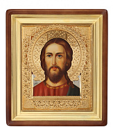Икона живописная в киоте 40х50 масло, риза №209, киот №1 Спаситель Икона живописная в киоте 40х50 масло, риза №209, киот №1 Спаситель