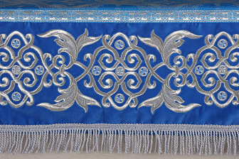 Пелена №06 парча вышивка на бархате 1,3х1,3 (на престол 1,0х1,0)