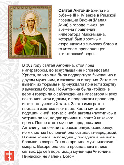 Икона Антонина Никейская 22х30 (030) Икона Антонина Никейская 22х30 (030)