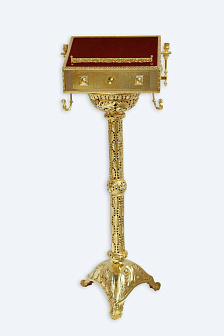 Аналой №3 латунь золочение чеканка, литые накладки