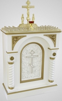 Панихидный стол 44 свечи белый