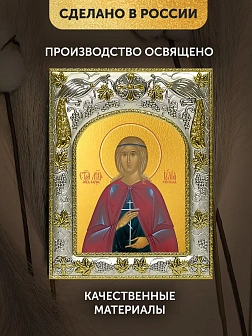 Икона Иулия Карфагенская в ризе, 18х14 см