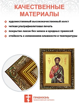 Икона "Тимофей", св. апостол, с золочением поталью, 09103-УЛ Икона "Тимофей", св. апостол, с золочением поталью, 09103-УЛ