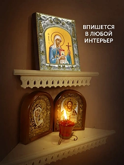 Икона Нина Просветительница Грузии в ризе, 18х14 см