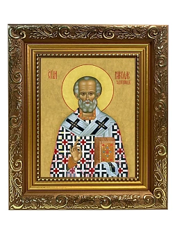 Икона складень Николай Чудотворец и Ангел Хранитель 19х22х7 см 110