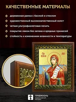 Икона Анна праведная с золочением, деревянная рамка с басмой и стеклом 18х21х2,5 см 028А Икона Анна праведная с золочением, деревянная рамка с басмой и стеклом 18х21х2,5 см 028А