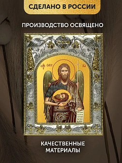 Икона Иоанн Предтеча в ризе, 18х14 см