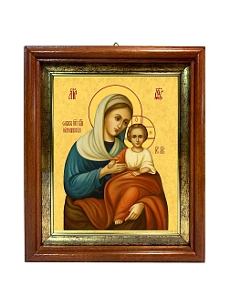 Икона Божией Матери Урюпинская в киоте 18х21х4 см 1198