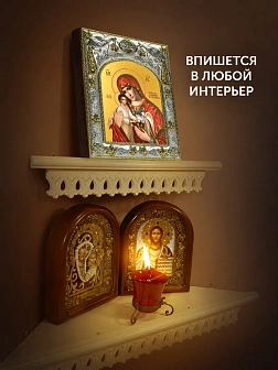 Икона Скорбящая о младенцах Божия Матерь в ризе, 18х14 см
