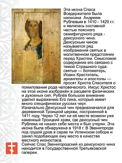 Икона Спас из Деисусного чина Звенигородский дерево 16х24 см