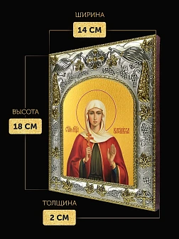 Икона Василисса Никомидийская в ризе, 18х14 см