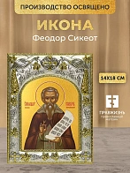 Икона Феодор Сикеот в ризе, 18х14 см