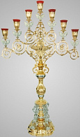 Семисвечник запрестольный №7 золочение / никель Семисвечник запрестольный №7 золочение / никель