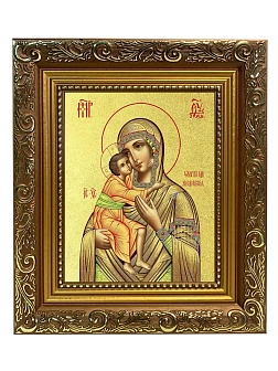 Икона Божией Матери "Феодоровская" с золочением поталью, 03082-УЛ Икона Божией Матери "Феодоровская" с золочением поталью, 03082-УЛ