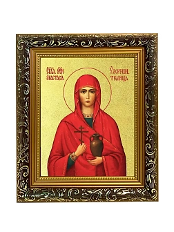 Икона "Анастасия Узорешительница", св. вмц., с золочением поталью, 10002-УЛ Икона "Анастасия Узорешительница", св. вмц., с золочением поталью, 10002-УЛ