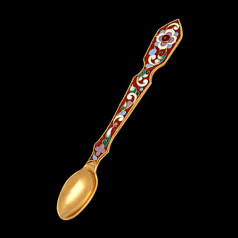 Лжица филигрань, эмаль под ладаницу / золочение