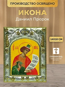 Икона Даниил Пророк в ризе, 18х14 см