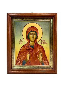 Икона Виктория Ника Коринфская мученица в киоте 18х21х4 см 047