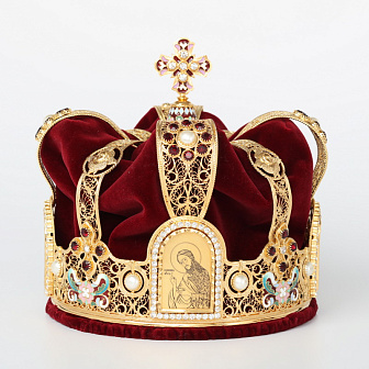 Венцы венчальные №4 / пара / филигрань, эмаль / золочение