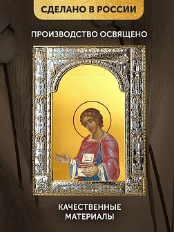 Икона Пантелеймон Целитель в ризе, 18x24 см