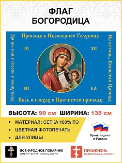 Флаг 144 Богородица Не оставь Всепетая Царице 90х135 материал сетка для улицы Флаг 144 Богородица Не оставь Всепетая Царице 90х135 материал сетка для улицы