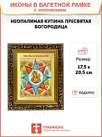 Икона Божией Матери "Неопалимая Купина" с золочением поталью, 03045-УЛ