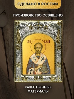 Икона Павлин Милостивый в ризе, 18х14 см