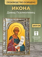 Икона Давид Псалмопевец в ризе, 18x24 см Икона Давид Псалмопевец в ризе, 18x24 см