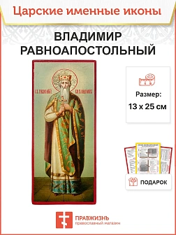 Икона Владимир Равноапостольный 13х30 (049)