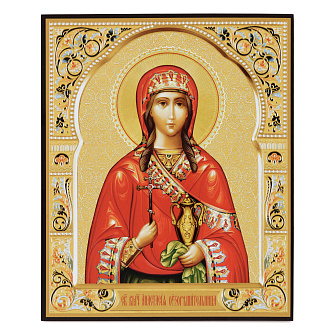 Икона на доске 33х40 объемная печать, лак Анастасия Узорешительница
