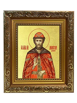 Икона "Дмитрий Донской", св. блгв. кн. Московский, с золочением поталью, 09Д1-УЛ