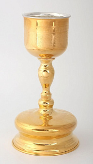 Потир 0.5л латунь / золочение / серебряный вкладыш (УИН)