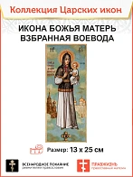 Царская икона 017 БМ ВЗБРАННОЙ ВОЕВОДЕ Оранта 13х30