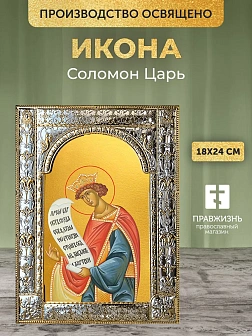 Икона Соломон Царь в ризе, 18x24 см Икона Соломон Царь в ризе, 18x24 см