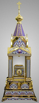 Дарохранительница филигранная №10 эмаль, финифть / золочение