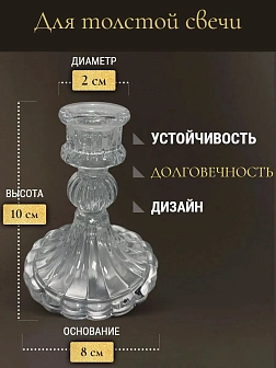 Подсвечник Стекло 2 вида  (25-14-15)