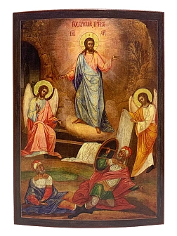 Икона Воскресение Христово дерево 21х30 см