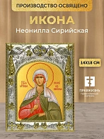 Икона Неонилла Сирийская в ризе, 18х14 см
