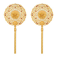 Рипида №17 выпиловка гравировка золочение камни (пара) Рипида №17 выпиловка гравировка золочение камни (пара)