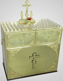 Стол панихидный 106свечей латунь с напылением