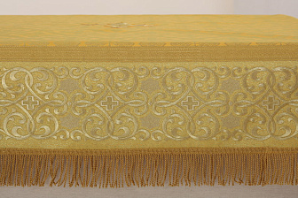 Пелена №12 парча вышивка на глазете 1,3х1,3 (на престол 1,0х1,0)