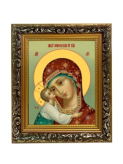 Икона Божией Матери Игоревская, узкая рамка 17,5х20,5х2 см 1195