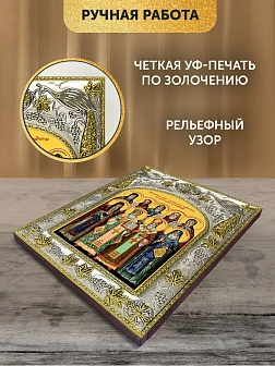 Икона Собор Русских Целителей в ризе, 18х14 см