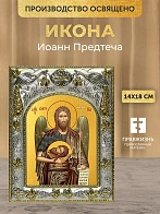 Икона Иоанн Предтеча в ризе, 18х14 см