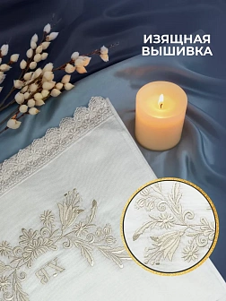 04 Рушник пасхальный ХВ с белыми колокольчиками