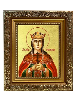 Икона "Александра Римская", св. мц., царица, с золочением поталью, 10001-УЛ
